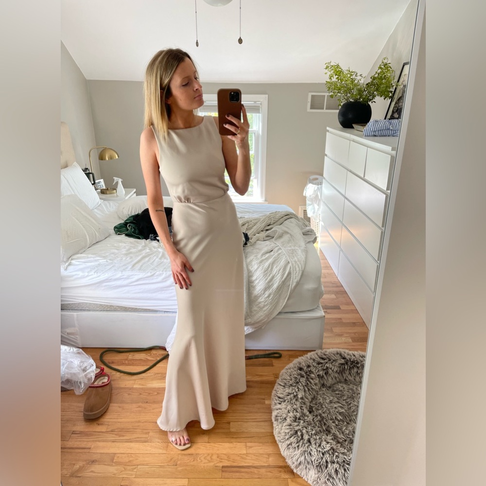 BHLDN by Anthropologie Women’s Long Dress Champagne Color Size 0